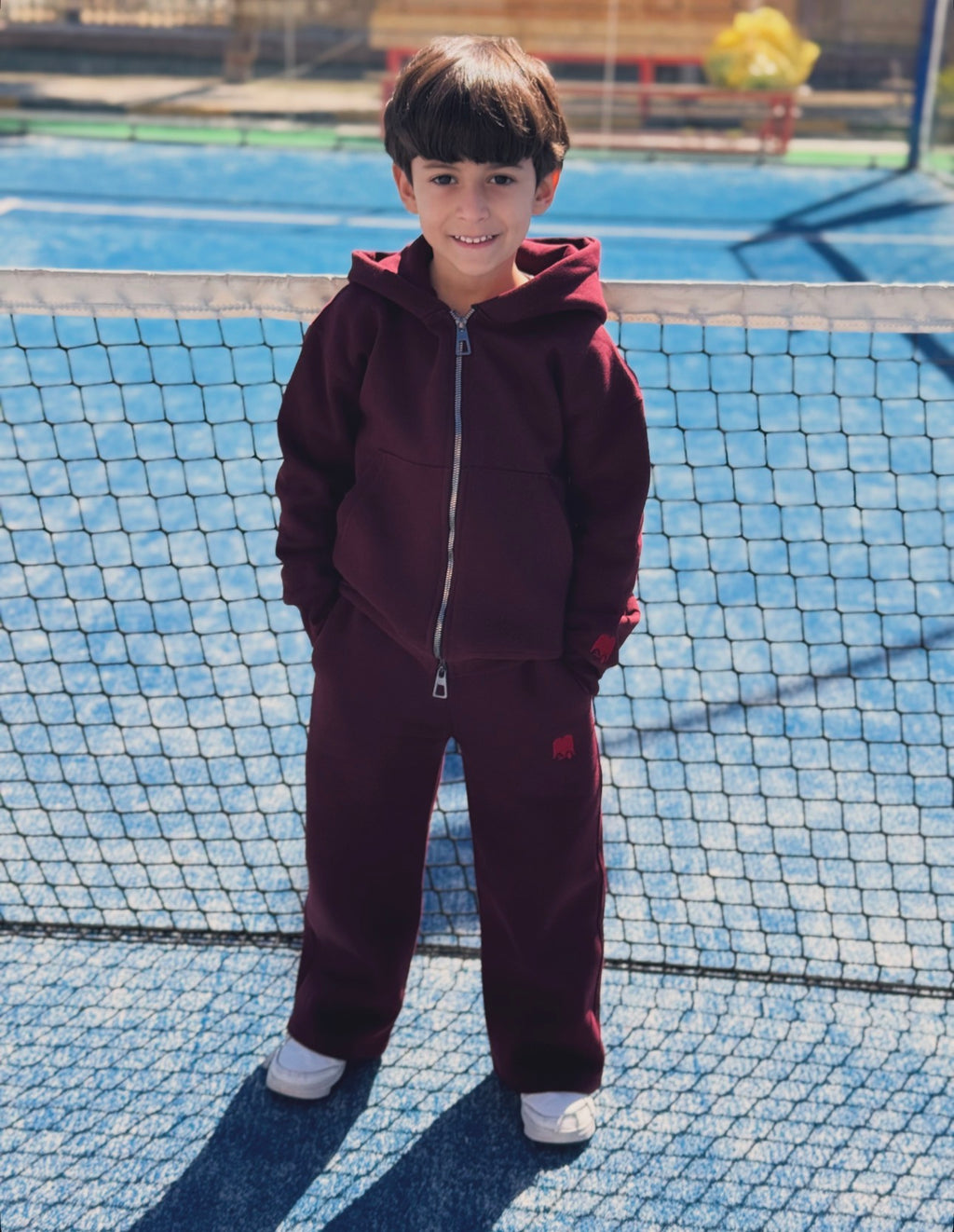 Burgundy Zip-Up Hoodie